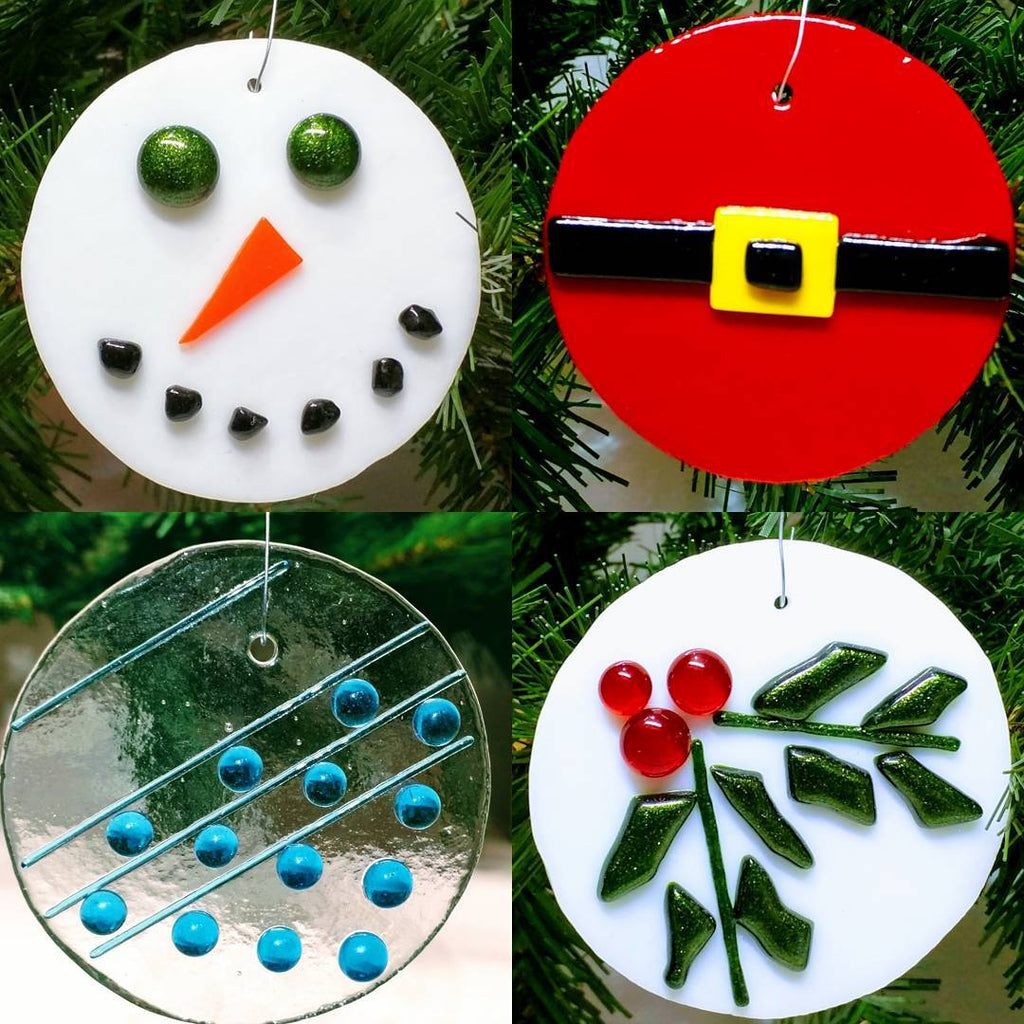 Fused Glass Holiday Ornaments!